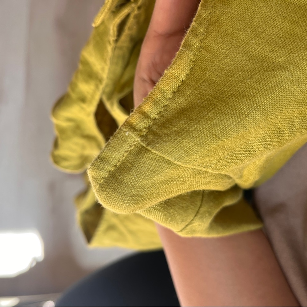 Button-Front Midi Dress in 100% Linen - Picture 10 of 10
